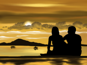 watching the sunset